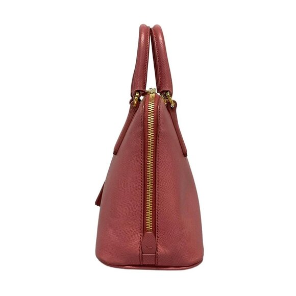 Auth PRADA - Pink Saffiano Leather Handbag - Picture 4 of 16